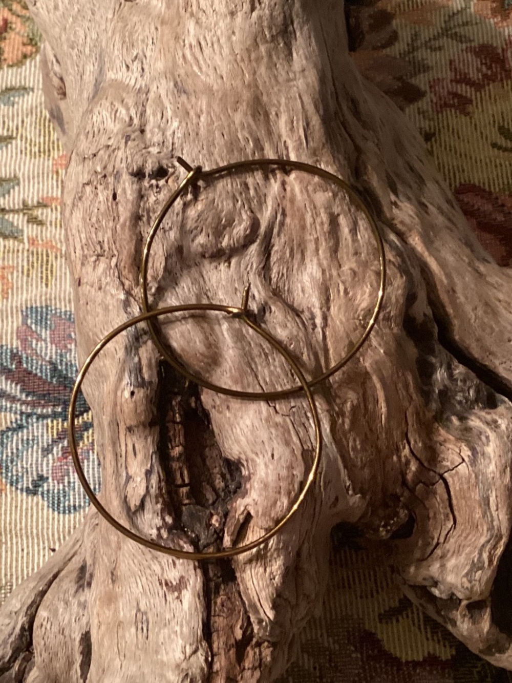 Simple Bronze Minimalist Hoop Earrings